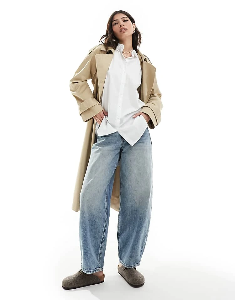 JDY Longline Oversized Shirt In White For Women 4 JDY Longline Oversized Shirt In White For Women - Image 4