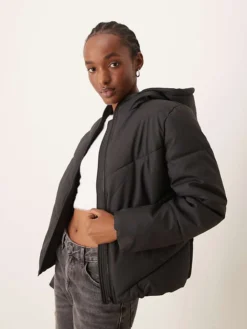 JDY Short Puffer Jacket In Black For Women