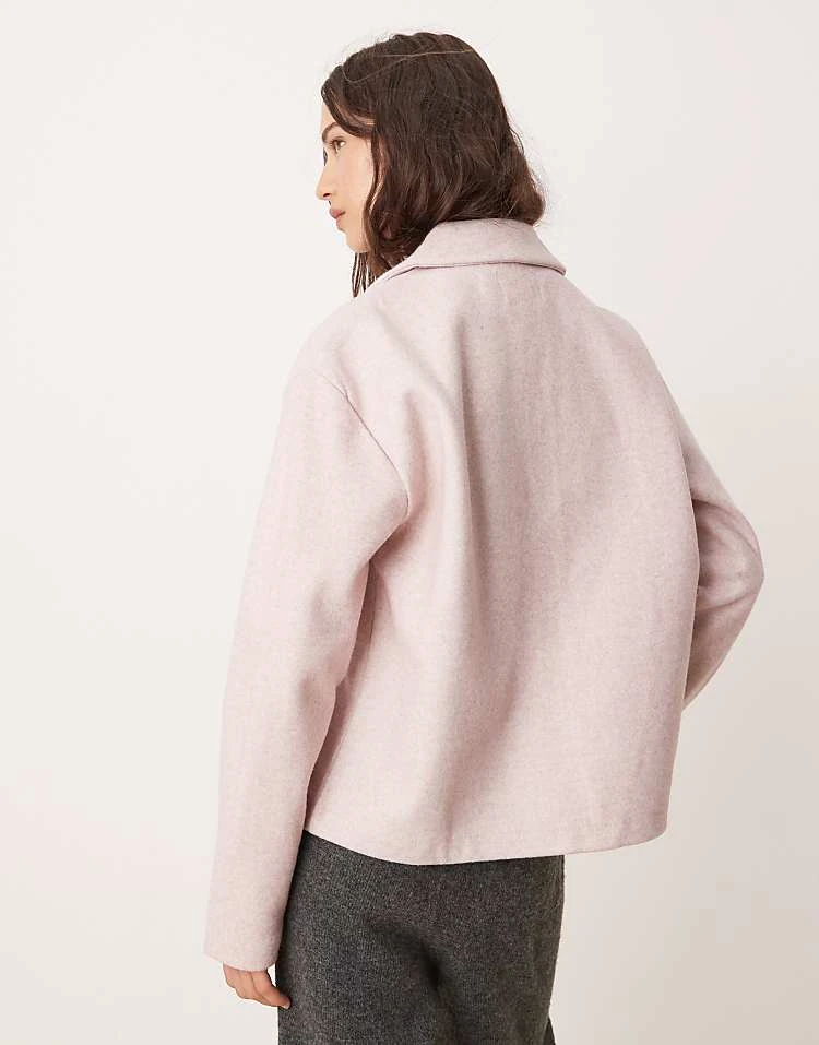 JDY Zip Through Jacket In Light Pink For Women 2 JDY Zip Through Jacket In Light Pink For Women - Image 2