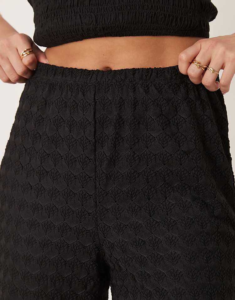 JDY Loose Textured Trousers In Black For Women 3 JDY Loose Textured Trousers In Black For Women - Image 3