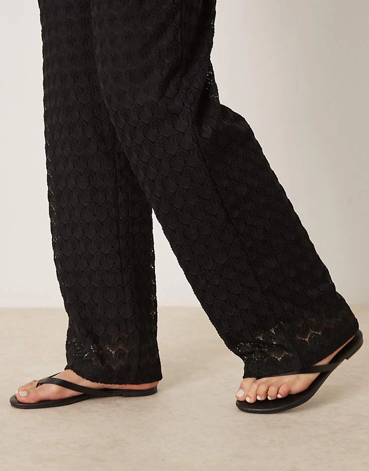 JDY Loose Textured Trousers In Black For Women 5 JDY Loose Textured Trousers In Black For Women - Image 5