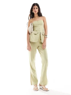 JDY Tailored Co-ord In Sage Green