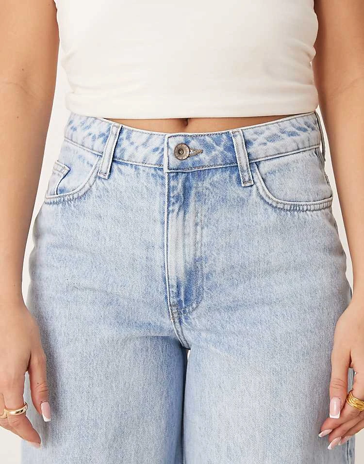 JDY High Waisted Wide Leg Jeans In Light Blue Wash For Women 5 JDY High Waisted Wide Leg Jeans In Light Blue Wash For Women - Image 5