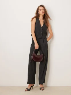 JDY Pinstripes Tailoring Co-ord In Black