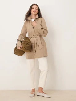 JDY Trench Coat In Light Brown For Women