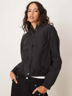 JDY Hooded Jacket In Black For Women
